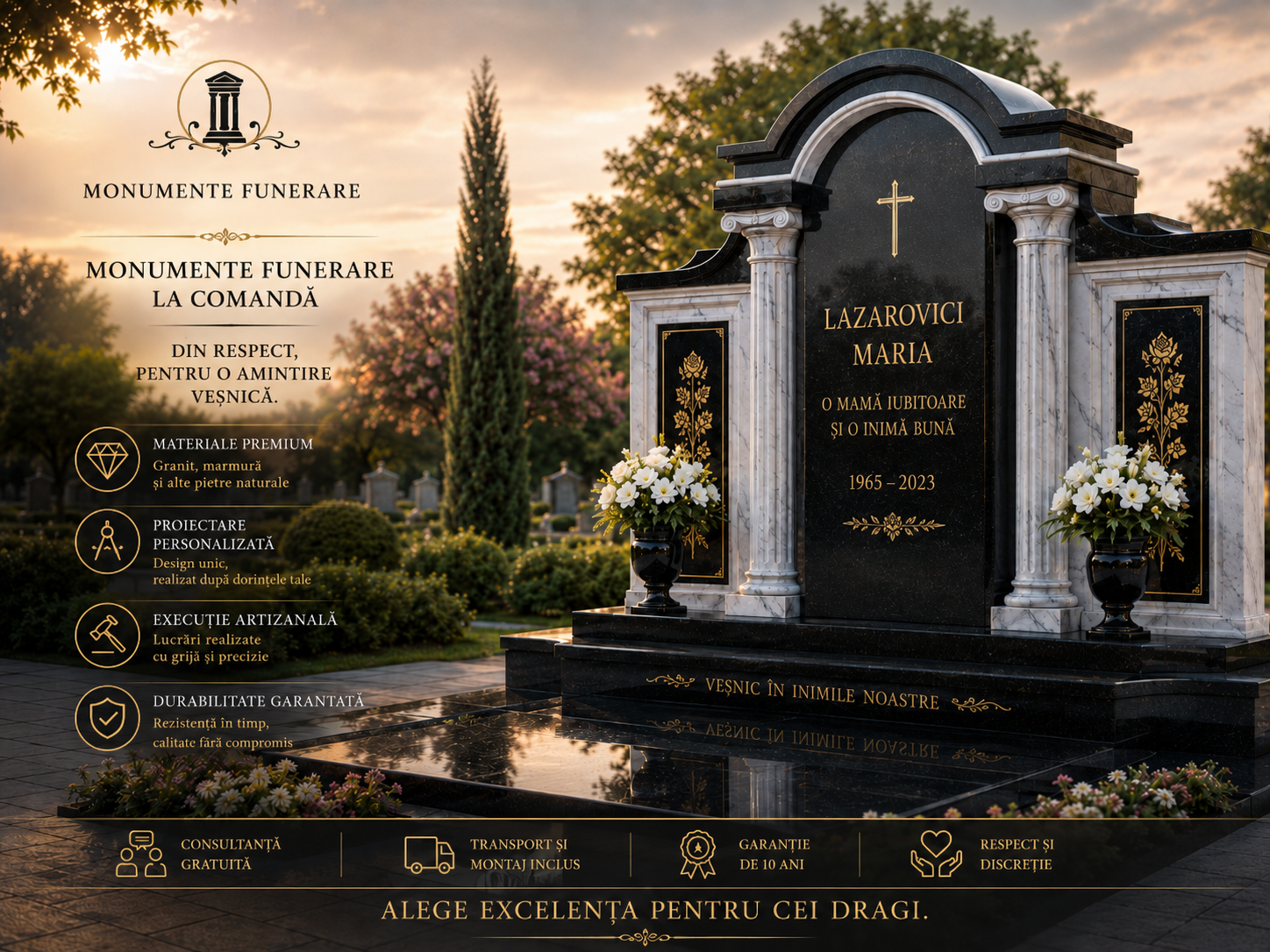 Monumente funerare la comandă DoruDesign
